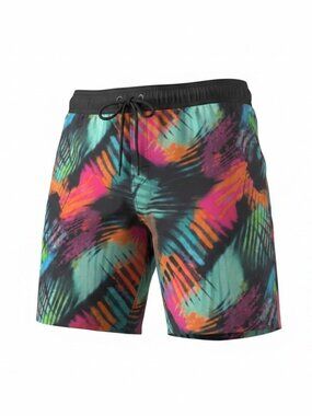 Hot Coals Mens Pull-On Swim Trunks Quick Dry UPF50+ S NWT